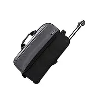 bagage de voyage de chariot avec le petit sac à main de roues à roulettes sacs de voyage légers à fourre-tout fengming (color : black+gray, size : 48.5 * 28.5 * 24.5cm)