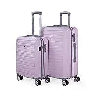 skpat - valises. lot de valise rigides 4 roulettes - valise grande taille, valise soute avion, bagages pour voyages.ensemble valise voyage. verrouillage à combinaison 175015, rose