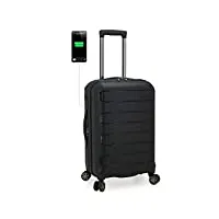 traveler's choice pagosa valise rigide extensible indestructible, noir, 2-piece set (22/26), pagosa valise rigide extensible indestructible