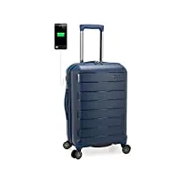 traveler's choice pagosa valise rigide extensible indestructible, bleu marine, 2-piece set (22/26), pagosa valise rigide extensible indestructible