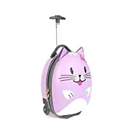 boppi - valise enfant - valise roulettes enfant tiny trekker - valise enfant garcon & fille - convient comme bagage cabine - 17 l - motif chien violet