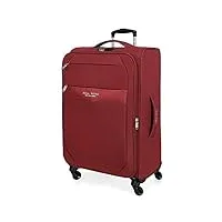 roll road royce valise grande rouge 48x76x29 cms souple polyester serrure à combinaison 93l 2,9kgs 4 roues extensible