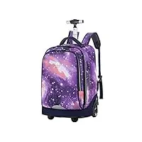 myalq enfants valises trolley sac à dos roulant bagages sac à dos à roulettes sac d'école 48 x 32 x 21 cm pour voyage d'affaires scolaire