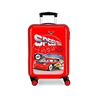 disney cars speed trails valise trolley cabine rouge 38x55x20 cms rigide abs serrure à combinaison 34l 2,6kgs 4 roues doubles bagage à main