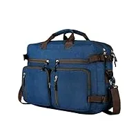 fatmug sac à dos convertible pour ordinateur portable - pour bureau et voyage - bleu marine - taille l