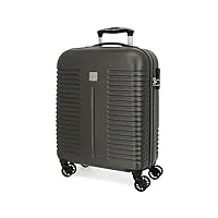 roll road india valise trolley cabine gris 40x55x20 cms rigide abs serrure à combinaison 37l 2,5kgs 4 roues doubles bagage à main