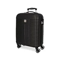 roll road india valise trolley cabine noir 40x55x20 cms rigide abs serrure à combinaison 37l 2,5kgs 4 roues doubles bagage à main