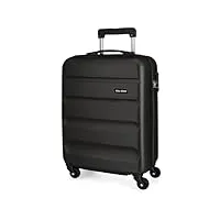 roll road flex valise trolley cabine noir 38x55x20 cms rigide abs serrure à combinaison 35l 2,5kgs 4 roues bagage à main