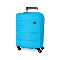 roll road flex valise trolley cabine bleu 38x55x20 cms rigide abs serrure à combinaison 35l 2,5kgs 4 roues bagage à main