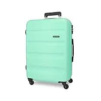 roll road flex valise grande vert 51x74x28 cms rigide abs serrure à combinaison 91l 3,8kgs 4 roues
