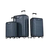 probeetle by eminent set de bagages voyager xxi set de 3 valises de voyage légères très résistantes 4 roues doubles serrure tsa poignée télescopique réglable bleu