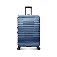u.s. traveler valise rigide à 8 roulettes avec système de poignée en aluminium, bleu marine (bleu) - us09181n30
