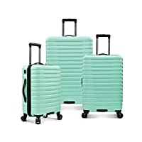 u.s. traveler valise rigide à 8 roulettes avec système de poignée en aluminium, menthe (vert) - us09181m