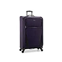 u.s. traveler aviron bay valise souple extensible avec roulettes pivotantes, violet, carry-on 22-inch, aviron bay valise souple extensible avec roulettes pivotantes