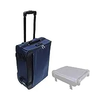 eurotel valise trolley souple tissu - se comprime en epaisseur de 28 à 12 cm