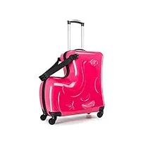 oyhn valise enfant à roulette à chevaucher et bagage cabine valise assise pour enfants à roulettes bagages enfant,f,20 inches