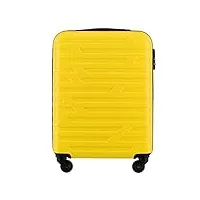 wittchen valise de voyage bagage à main valise cabine valise rigide en abs avec 4 roulettes pivotantes serrure à combinaison poignée télescopique a-line ii taille s jaune