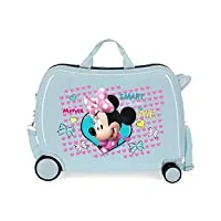 disney minnie happy helpers valise enfant bleu 50x38x20 cms rigide abs serrure à combinaison 34l 2,3kgs 4 roues bagage à main