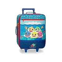 bébé requin happy family valise trolley cabine bleu 35x50x16 cms souple polyester 25l 1,8kgs 2 roues bagage à main