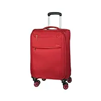 alpini valise souple cabine svelta 3.0 garantie 2ans bagage tissu teflon structure ultra léger et rigide (rouge bordeau (orange red), s cabine petite, 55 x 38 x 20 cm, 30l, 1,9kg)