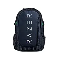 razer rogue v3 backpack (15.6") - sac à dos de voyage compact (compartiment pour ordinateur portable jusqu'à 15 pouces, résistant à l'usure, housse extérieure en polyester) noir/chroma