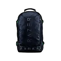 razer rogue v3 backpack (17.3") - sac à dos de voyage compact (compartiment pour ordinateur portable jusqu'à 15 pouces, résistant à l'usure, housse extérieure en polyester) noir