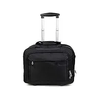 freett sac à roulettes affaires, valise à roulettes avec compartiment pour ordinateur portable, trolley bag homme pour embarquement et étudiant, noir, 34 * 19 * 44 cm