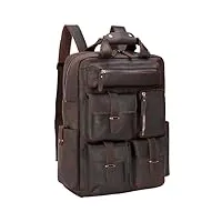 tiding sac à dos pour homme en cuir 15,6 pouces sac à dos pour ordinateur portable sac à dos