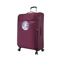 metzelder valise souple grande taille soute trigone ultra leger & grosse capacite de chargement garantie 1 an (l_grande_79x47x32cm_115/130l,3kg, rouge bordeau (wine red))