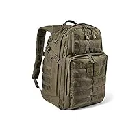 5.11 tactical backpack – rush 24 2.0 – military molle pack, ccw and laptop compartment, 37 liter, medium, style 56563 – ranger green