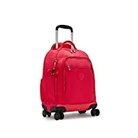 kipling new zea, grand sac à dos ergonomique à 4 roues 360° pour enfants, léger, 50 cm, 26 l, 2.35 kg, rose véritable