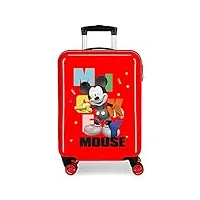 disney mickey´s party valise, rouge, 38x55x20 cms, valise cabine