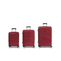 gabol c-m-l lot de 3 valises unisexe pour adulte rouge taille unique