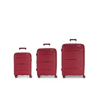 gabol c-m-l lot de 3 valises unisexe pour adulte rouge taille unique