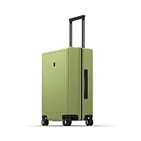 level8 valise cabine Élégant micro diamant structuré design bagages cabine trolley rigide valise de voyage avec 4 roulettes doubles pivotantes et serrure tsa, 55x37x23cm, 40l, vert