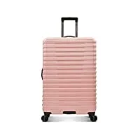 u.s. traveler boren valise rigide en polycarbonate avec 8 roulettes pivotantes et poignée en aluminium, rose, 76,2 cm