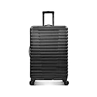 u.s. traveler boren valise rigide en polycarbonate avec 8 roulettes pivotantes et poignée en aluminium noir 55,9 cm port usb