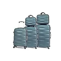 celims valise cabine/moyen/grande avec ou sans vanity, marque française (vert foncé (5806), lot de 3 valises & 2 vanity)