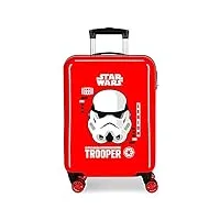 star wars storm valise de cabine rouge 38 x 55 x 20 cm rigide abs fermeture à combinaison latérale 34 l 2 kg 4 roues doubles bagage à main