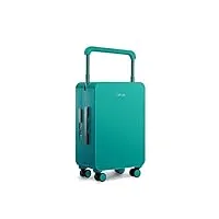 tuplus valise cabine à roulettes-valise de voyage abs valise moyenne bagage à main rigide avec serrure tsa, série Équilibre,(vert, 55.5 x 36.6 x 21 cm,33l)