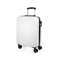 itaca - valise cabine - bagages cabine. petite valise rigide 4 roulettes soldes. bagage cabine avion - petite valise - valise 55x40x20 - bagage cabine résistant avec cadenas à combinaison 70265, blanc
