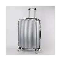 suitcase with brake silent caster, luggage suitcase, trolley case, thick zipper, 3-digit code lock .20/22/24/26 inches, pink, silver, black, brown