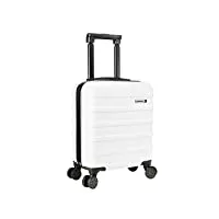 cabin max anode 45x36x20 cm valise à main à coque rigide et légère 4 roues, cabine valise easyjet (blanc polaire)