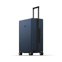 level8 valise cabine Élégant micro diamant structuré design bagages cabine trolley rigide valise moyenne avec 4 roulettes doubles pivotantes et serrure tsa, 66x44.5x26.5cm, 65l, bleu foncé
