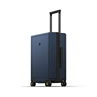 level8 valise cabine Élégant micro diamant structuré design bagages cabine trolley rigide valise de voyage avec 4 roulettes doubles pivotantes et serrure tsa, 55x37x23cm, 40l, bleu foncé
