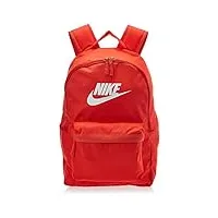 nike nk heritage bkpk, rouge, taille unique, sac à dos mixte, blanc