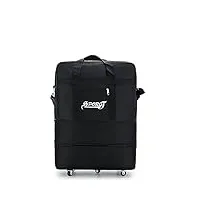 radefasun sac de voyage oxford extensible extra large avec roulettes - imperméable et léger - valise pliable, noir, s,