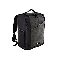 cabin max manhattan 30l bagage à main sac à dos 45x36x20cm sac de voyage compatible easyjet (noir)