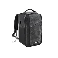 cabin max manhattan ryanair sac de cabine pour ordinateur portable 40 x 20 x 25 cm 20 l, noir avec port usb