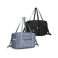 spaher 2x sac 40x20x25 ryanair bagage cabine sac de voyage pliable valise cabine sac de bagage sac de cabine avion valise de cabine sac cabine pour valise bagage portable organisateur de sac 20l